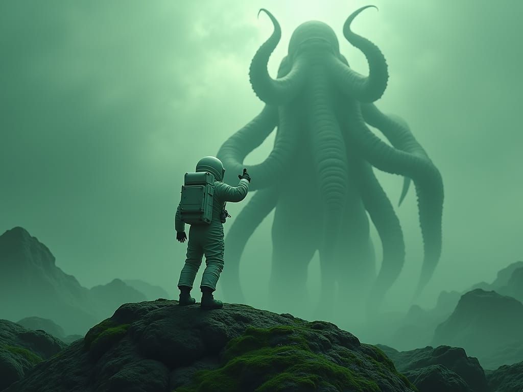 Astronaut Greets Cthulhu on Haunting Green Isle