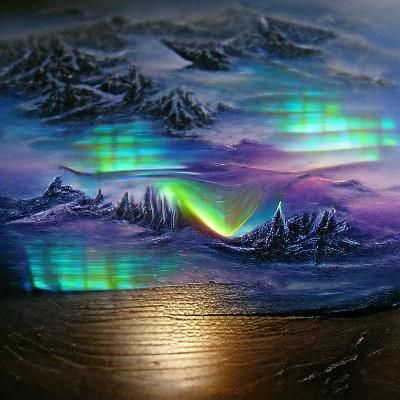 Aurora Borealis Shimmering in Celestial Hues