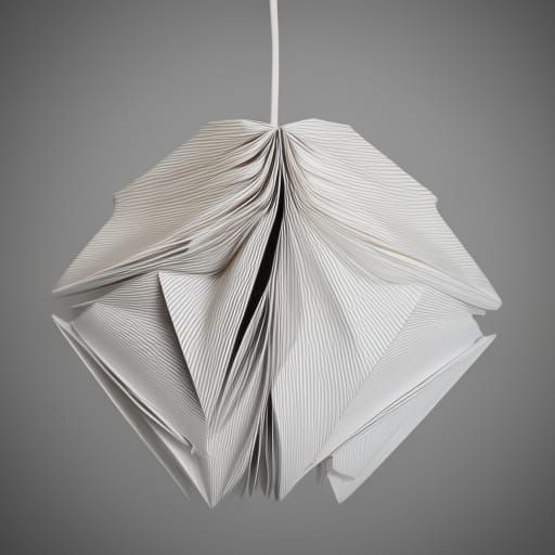 Origami Paper Light Fixture in 8K