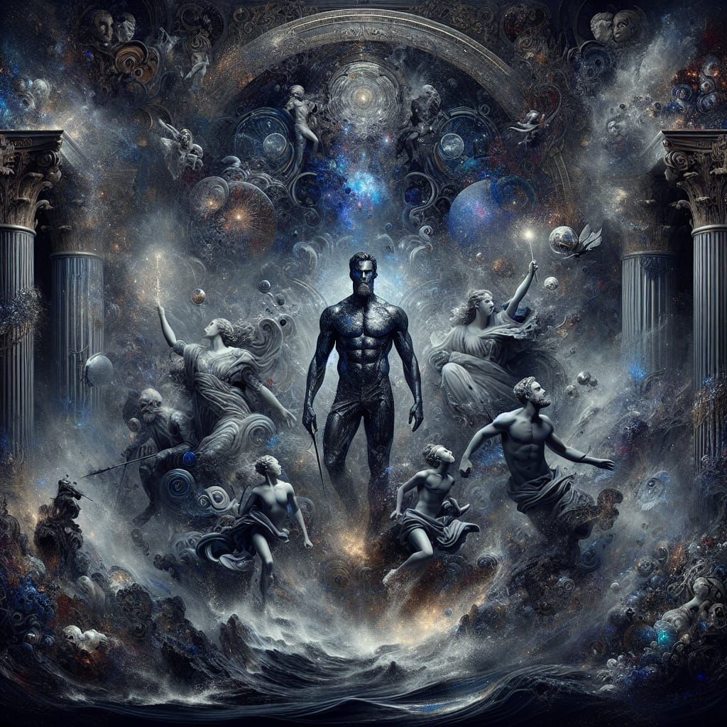 Classical Alpha Male in Dark, Fantasy Realm