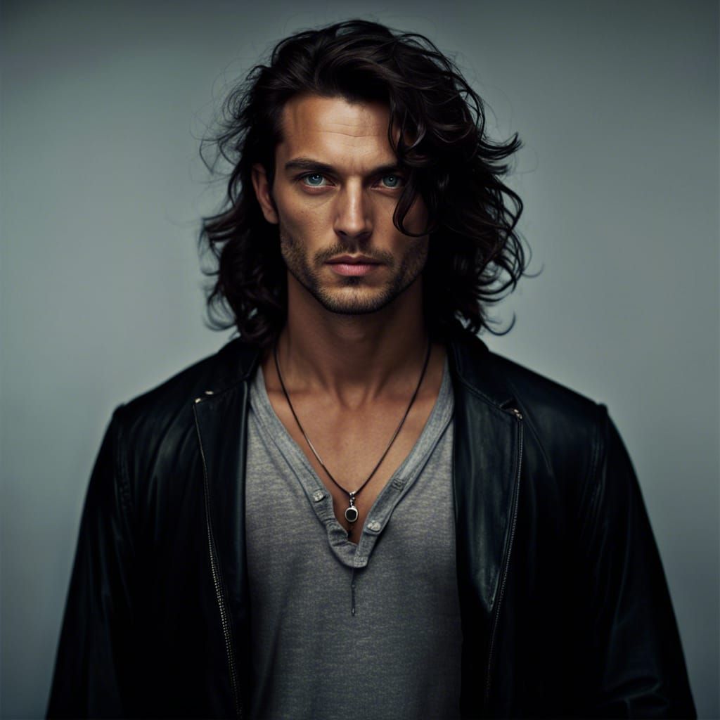 A Handsome Young Man in Vivid Bokeh Light