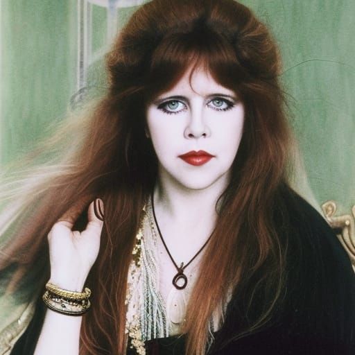 Mystical Stevie Nicks in a Pre-Raphaelite Art Nouveau Dream