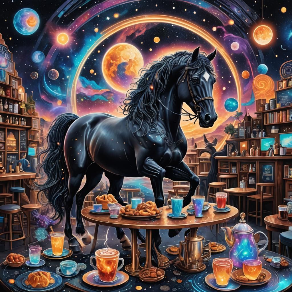 Ethereal Cosmic Stallion in a Holographic Realm