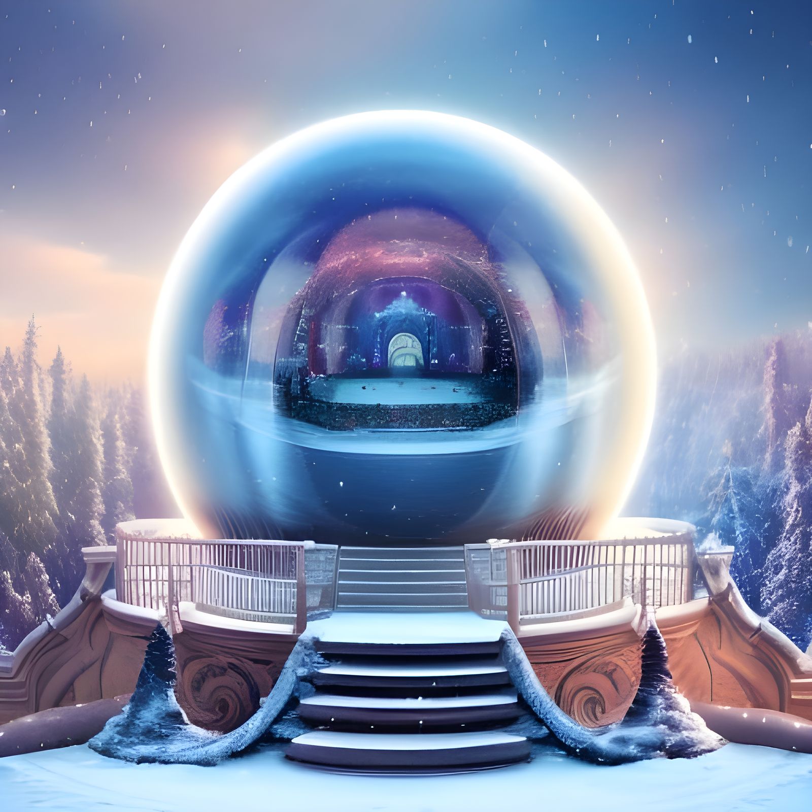 Epic Interdimensional Portal in a Snow Globe