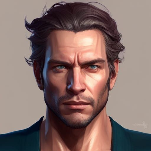 Renaissance-Inspired Digital Portrait with Hyperdetailed Lig...