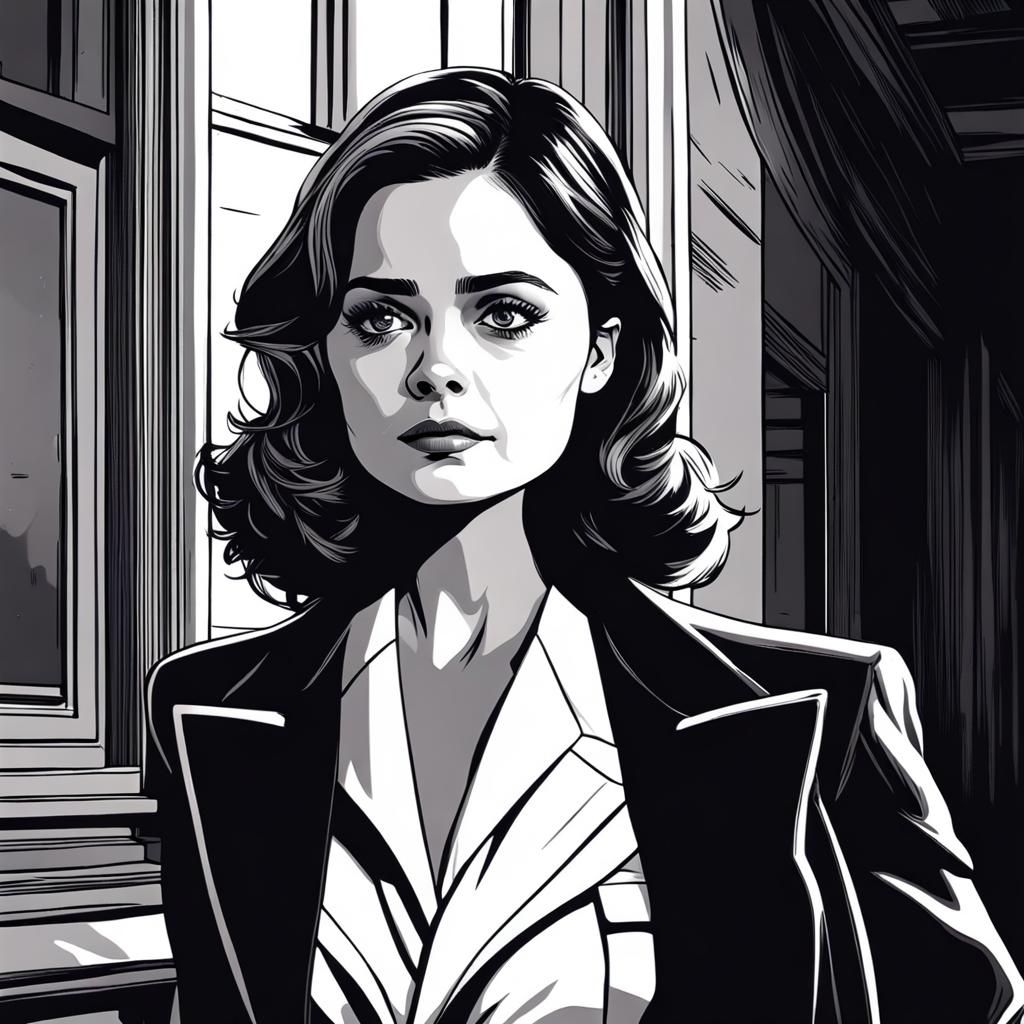 1940s Noir Film Noir Femme Fatale in Black and White