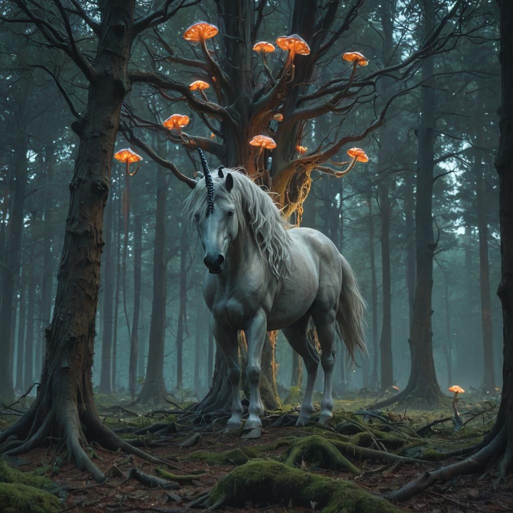 SFW Unicorns in mystical forests