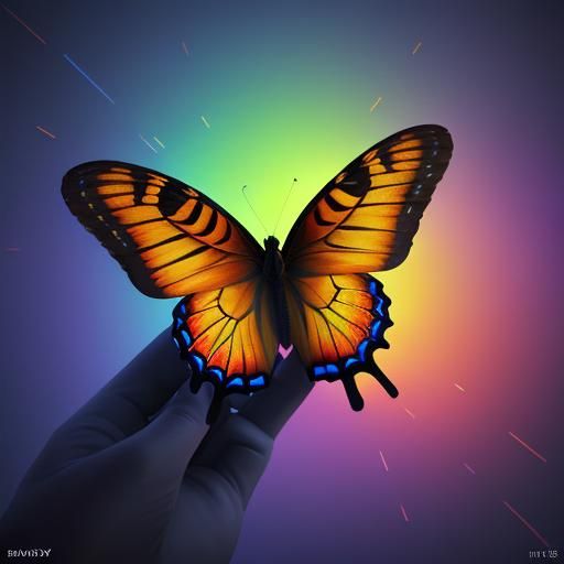Vibrant Butterflies in a Radiant Disney-Inspired Scene