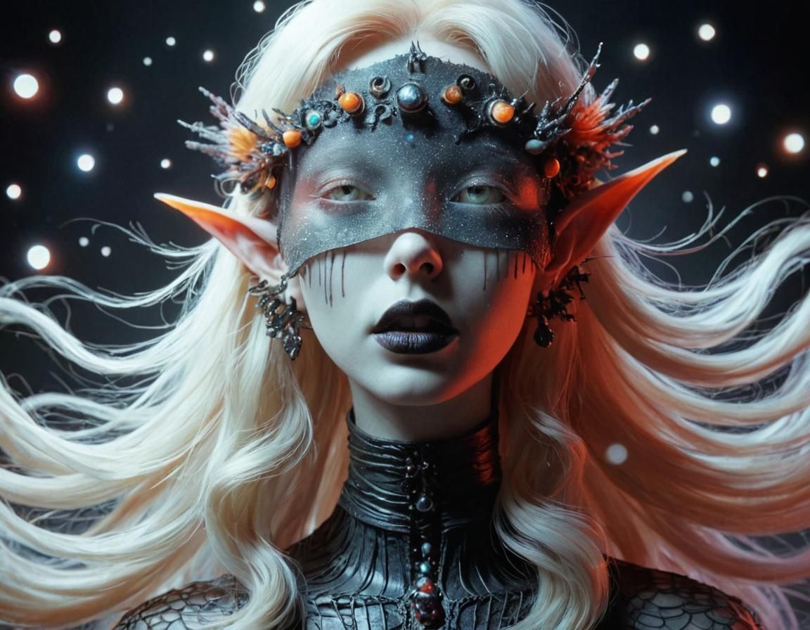 Layered Surrealistic Dream Scene in Cosmic Art Style