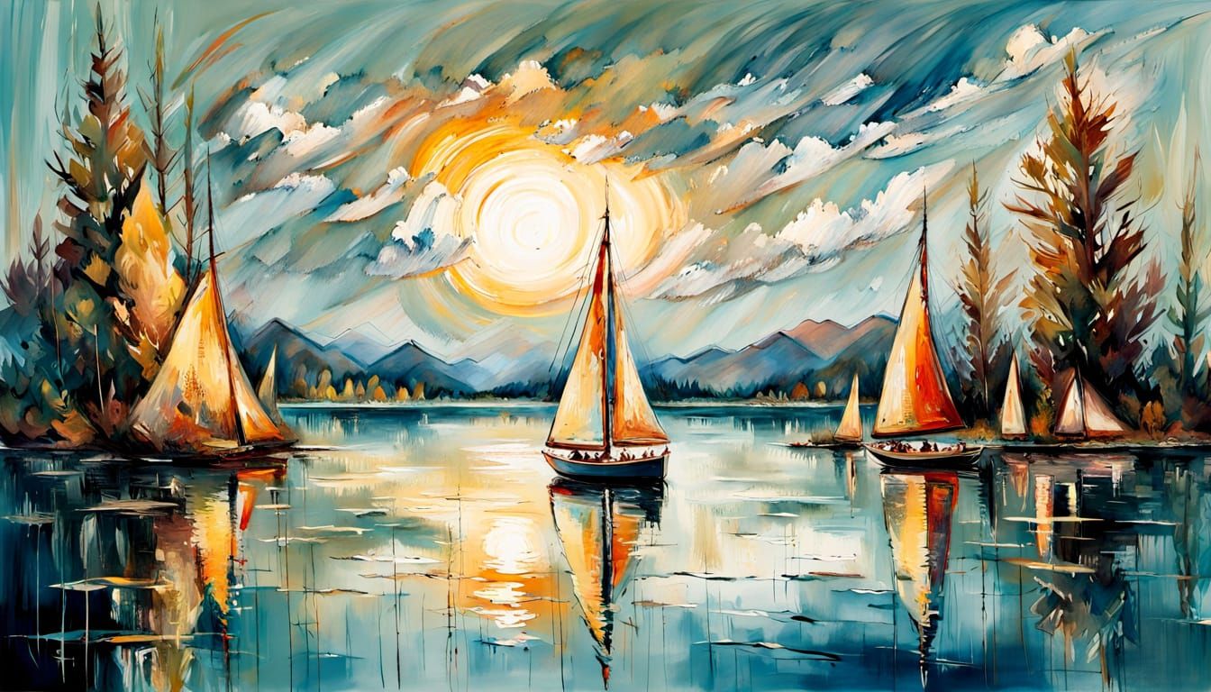 Ethereal Summer Scene in Impressionistic Style