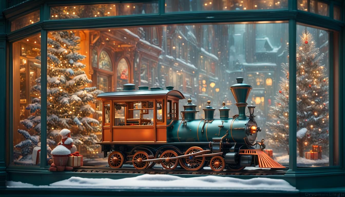 Whistle Stop Wonderland: A Festive Miniature Train Set Delig...