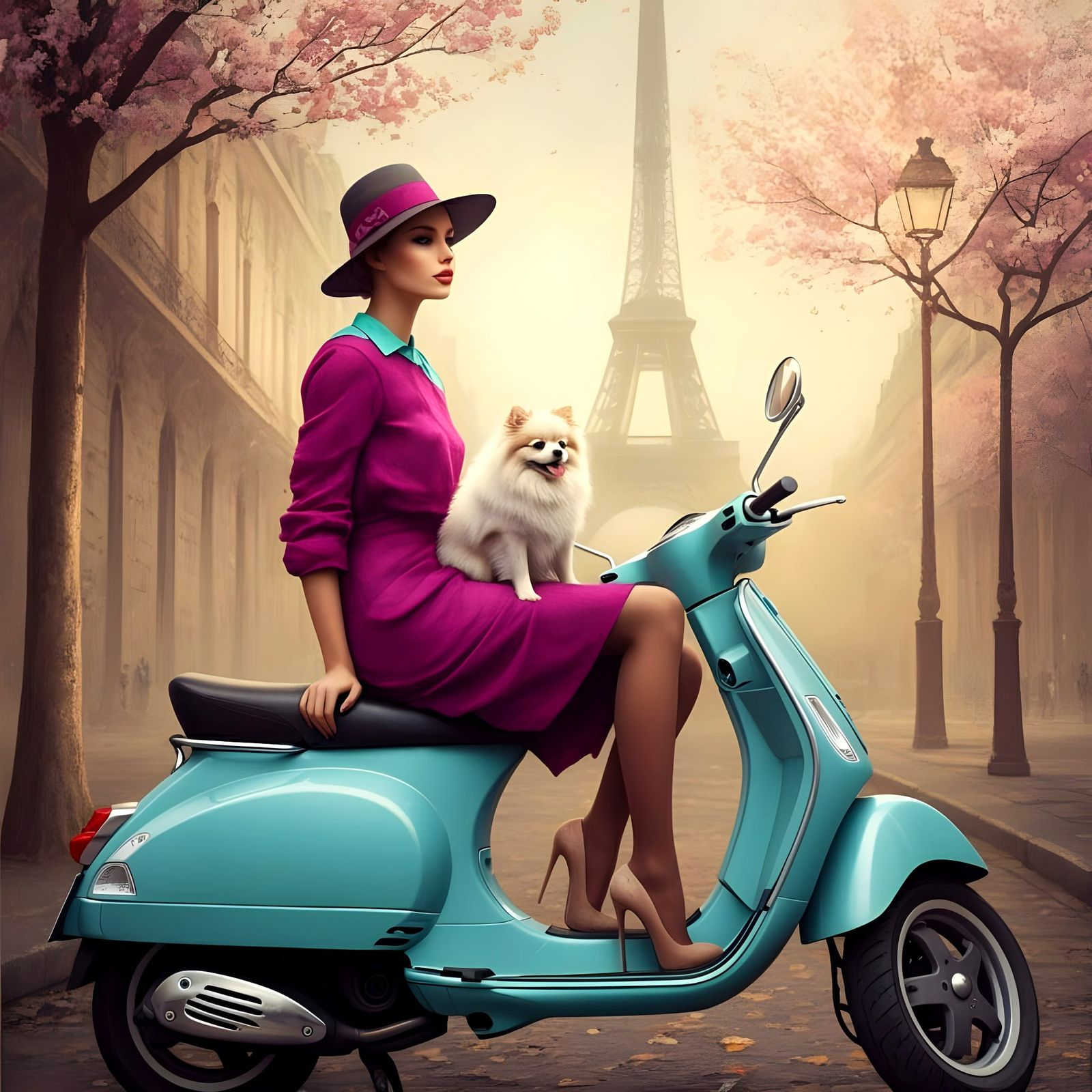 Elegant Parisian Chic in Vibrant Colors