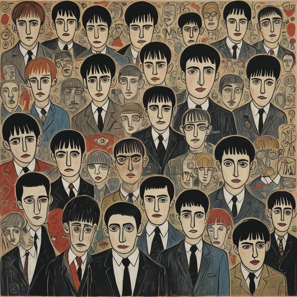 Raw, Expressive Art Brut Masterpiece