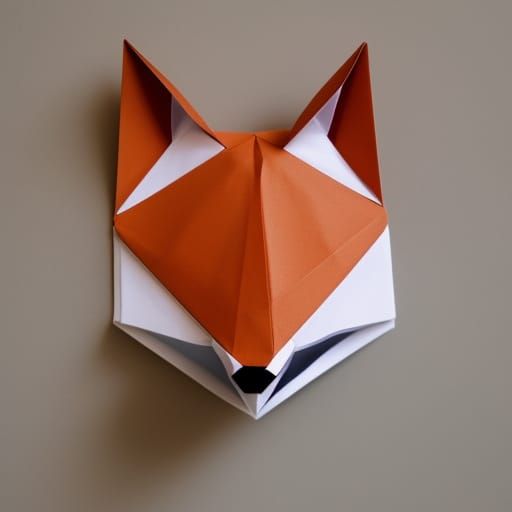 Delicate Origami Fox in Soft Focus