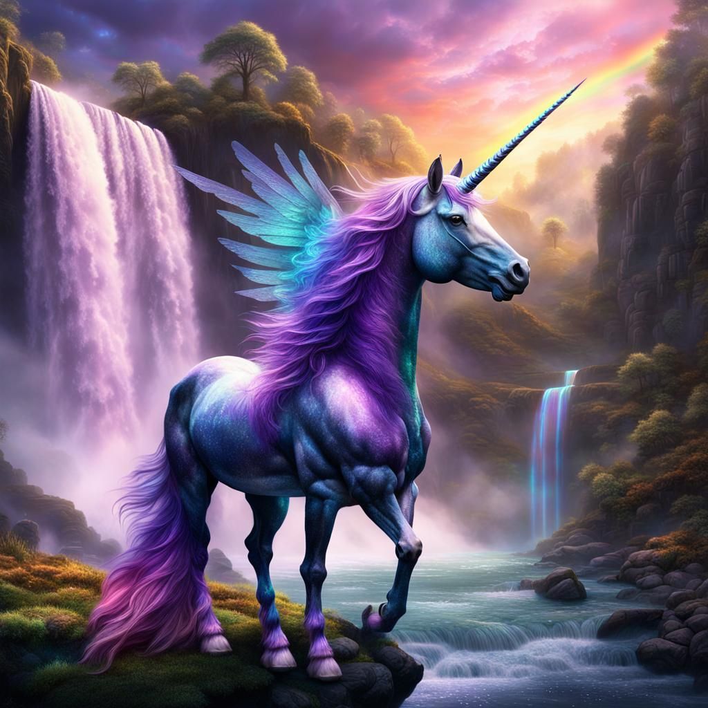 Rainbow Unicorn Majestic Digital Painting
