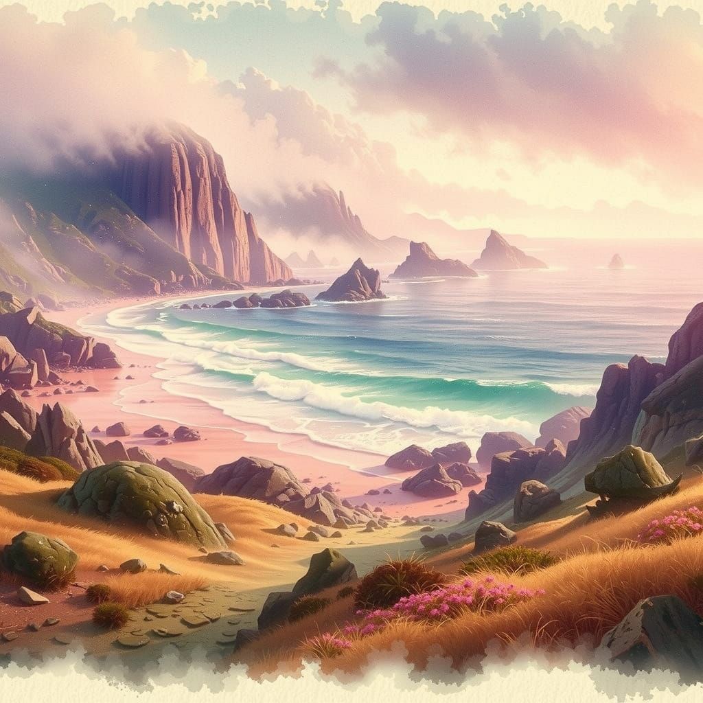 AI Image of a Peaceful Coastline