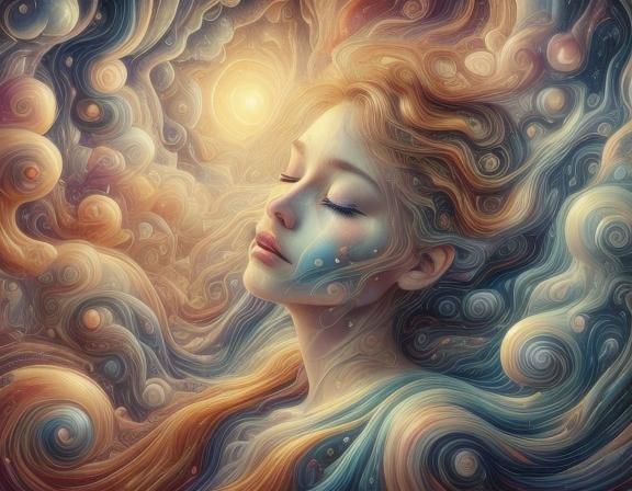 Surreal, Dreamy Portrait in Expressionist Style