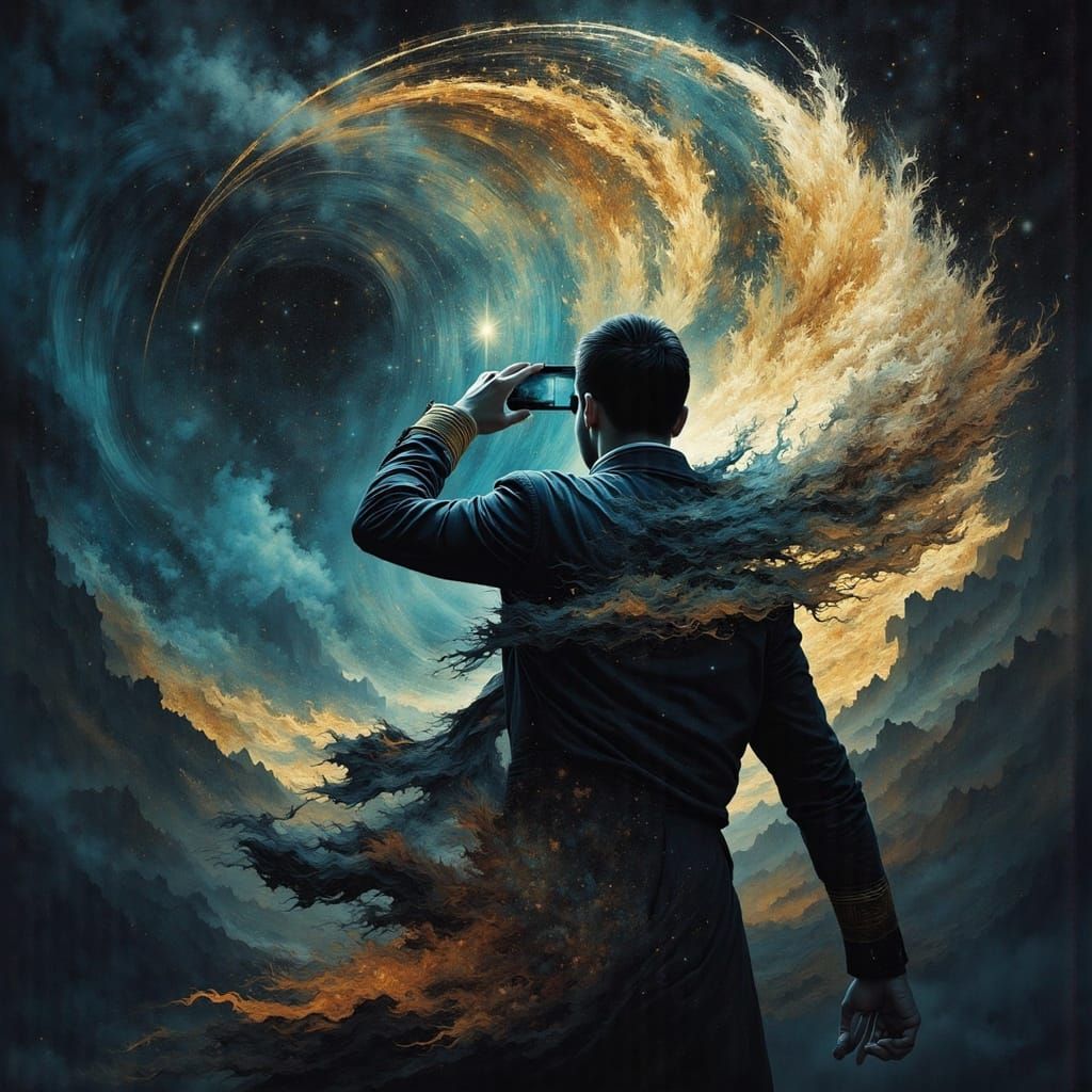 Modern Mage Casting Spells in Photorealistic Style