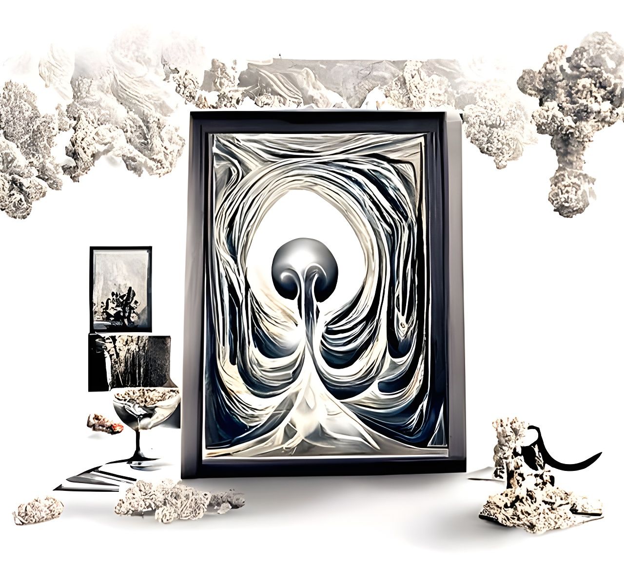 Surrealistic Abstract Art in a Psychedelic Aesthetic