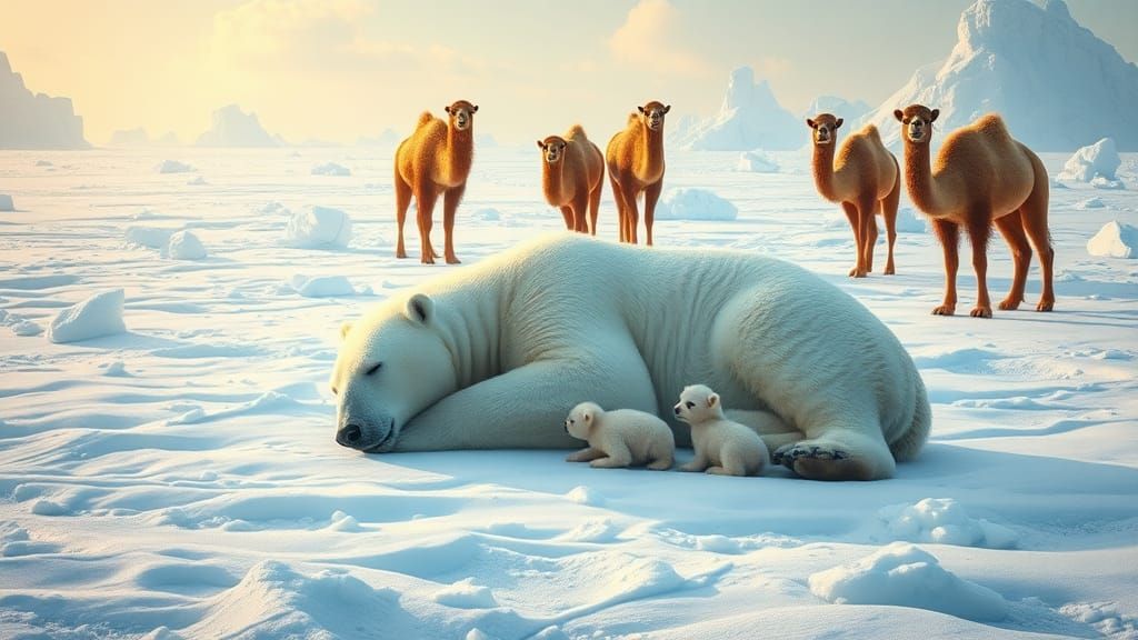 Hyper-Realistic Surrealist Winter Wonderland Landscape