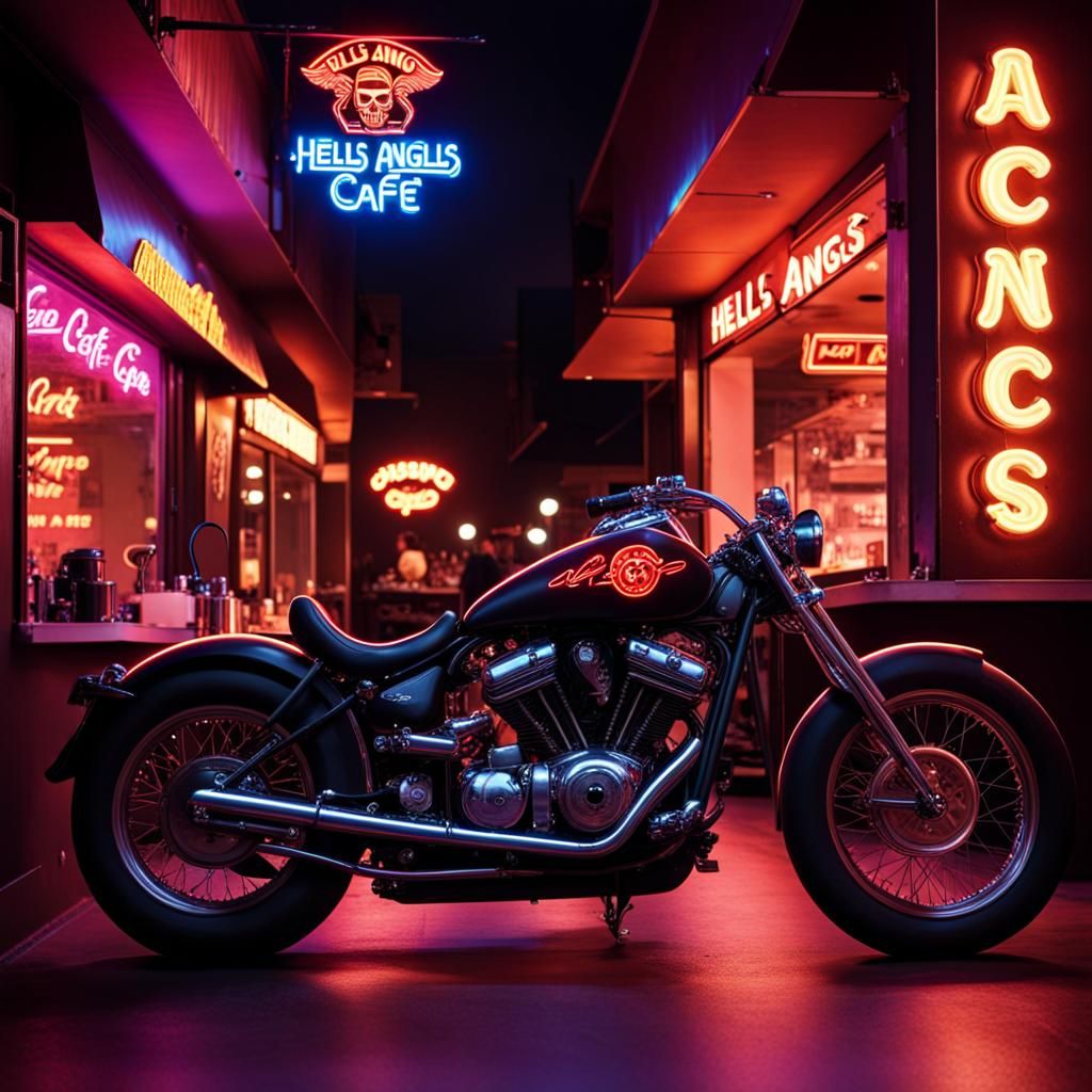 Neon Cyberpunk Café Racing Mayhem