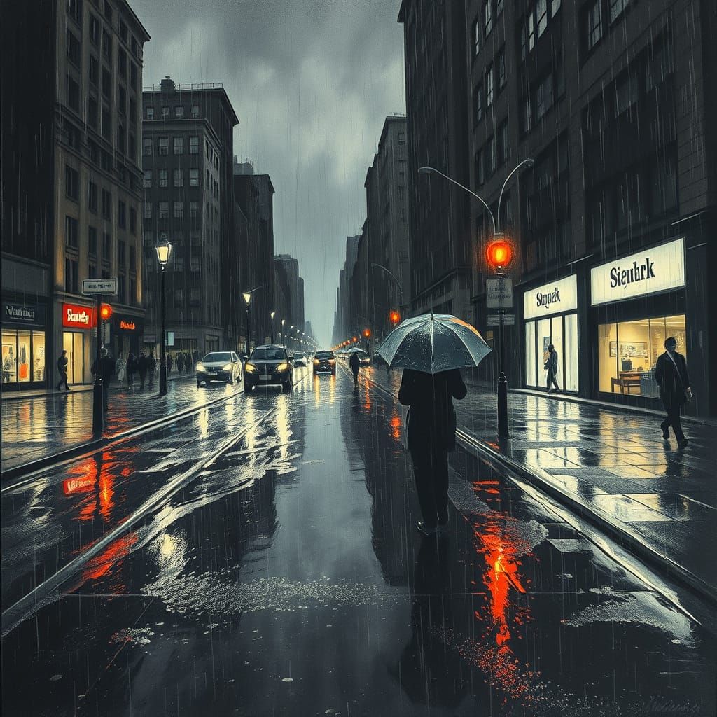 City Streets at Dusk in Cinematic Realism