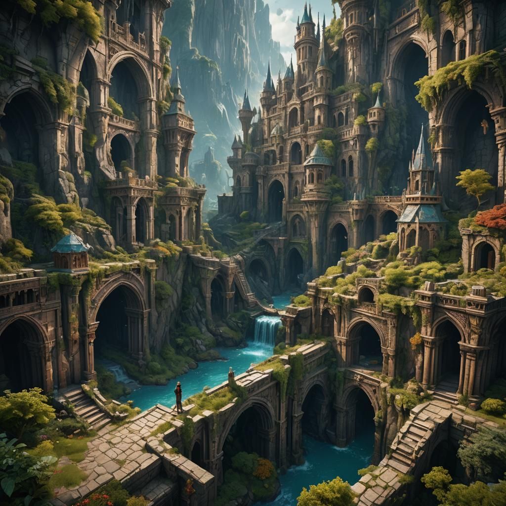 Surreal Cityscape Surrenders to the Forest in Vivid Colors