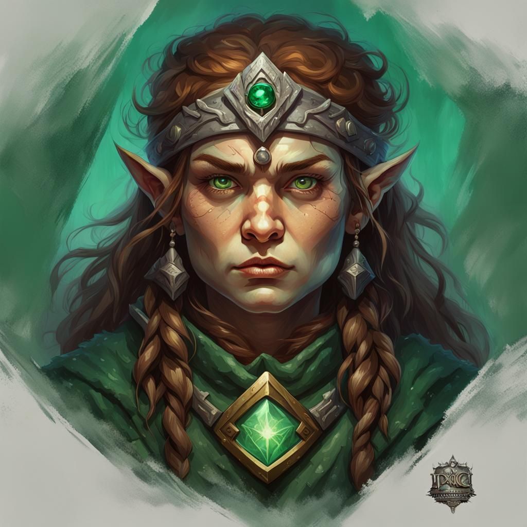 Mystical Dwarf Sorceress with Warhammer