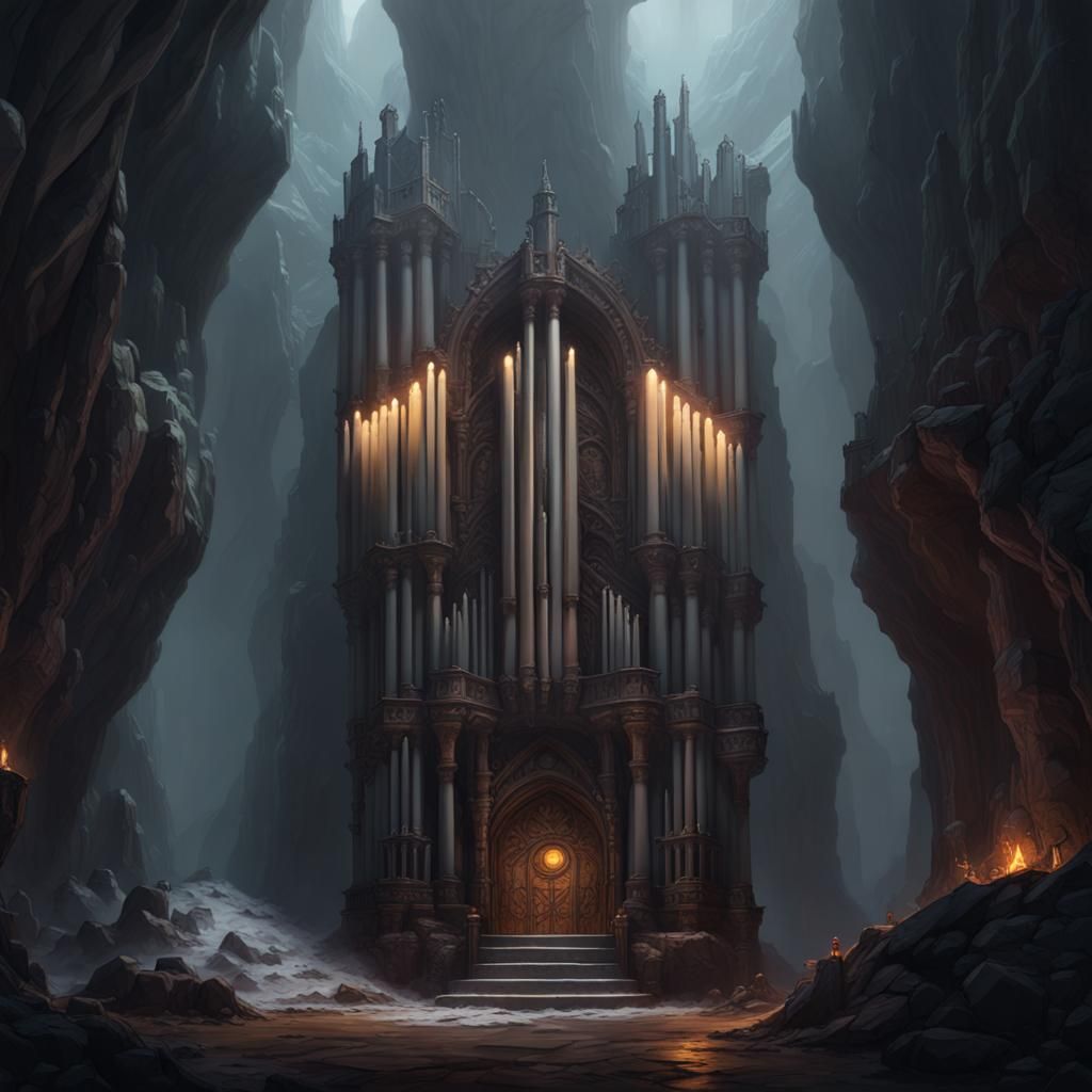 Epic Underdark Masterpiece: A Towering, Dynamic Organ in a D...