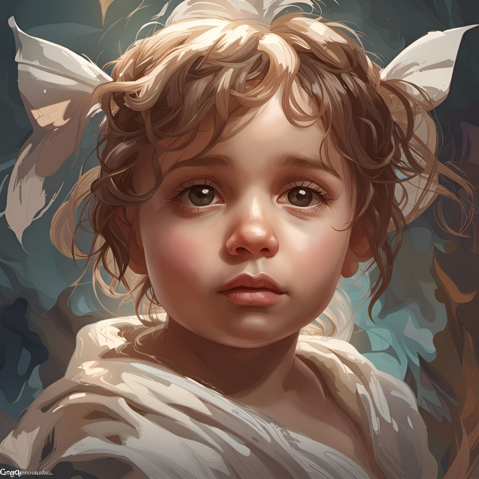 Hyper-Realistic Daughter Portrait in Vibrant Triadic Colors