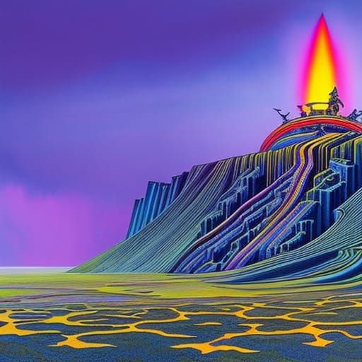 Surreal Hellscapes in Vibrant Watercolor