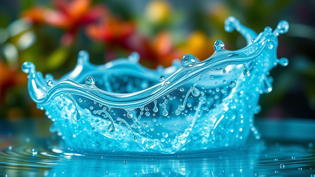 Surreal Water-Headset in Ethereal Turquoise Glow