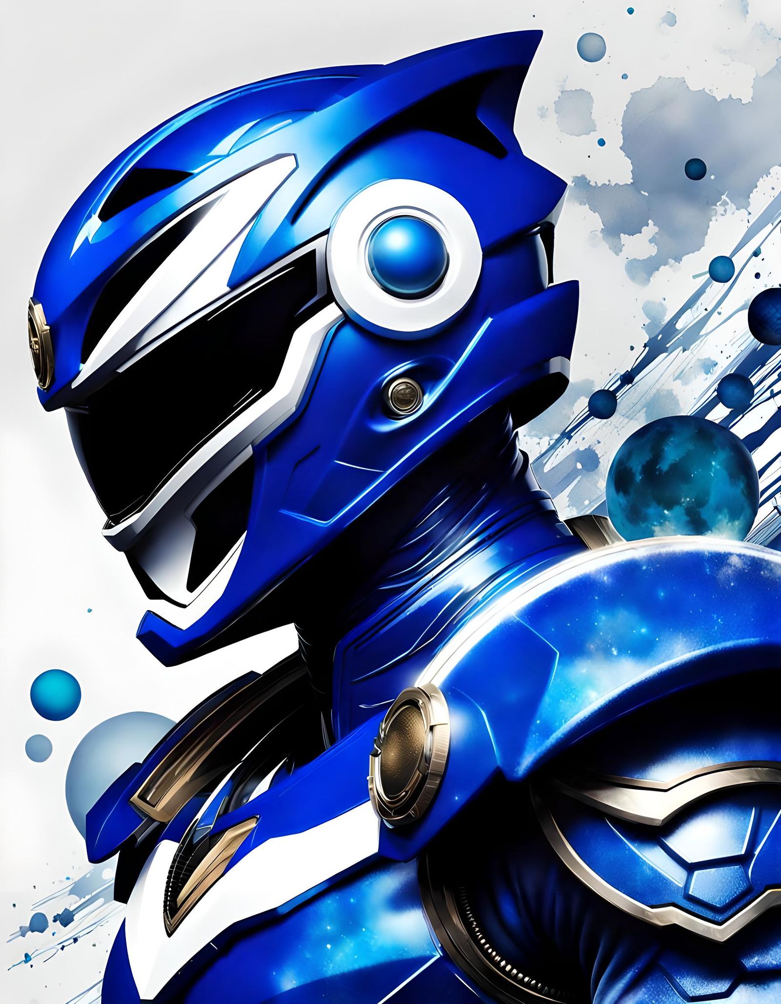 Cyberpunk Portrait in Cosmic Double Exposure