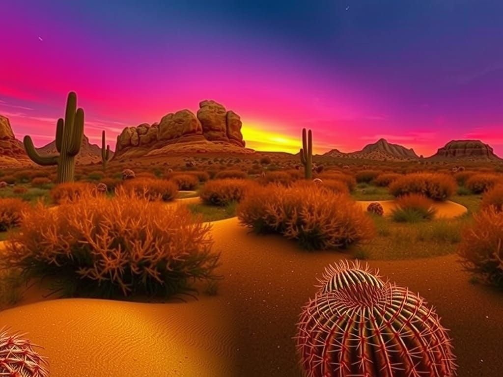 Sunset in the desert