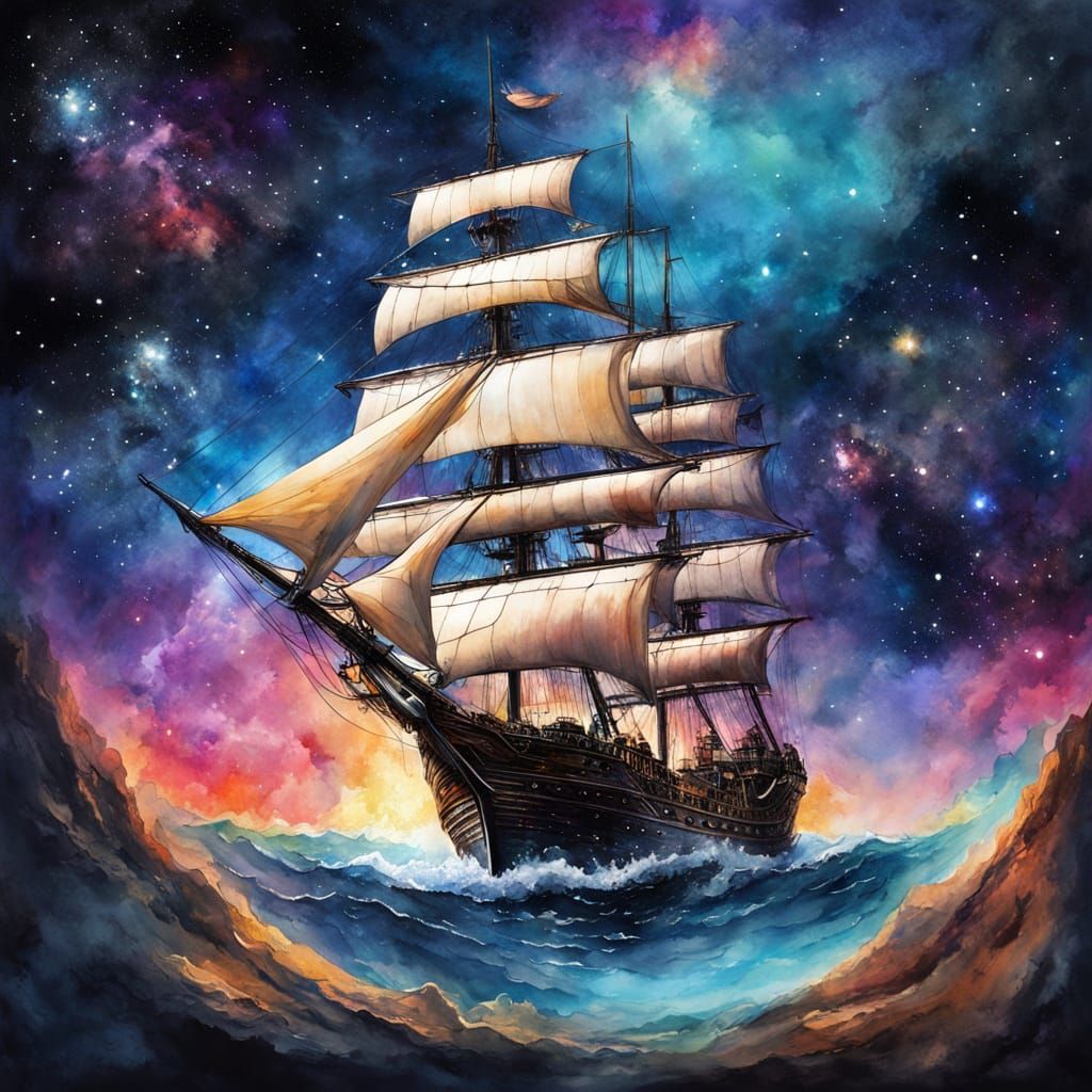Pirate Ship In Space