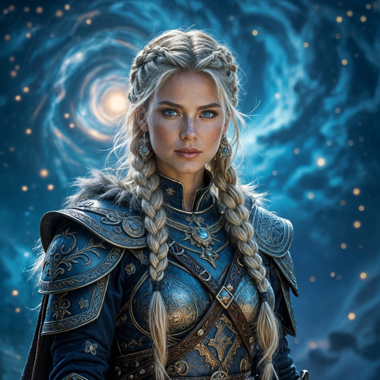 Norse Viking Goddess in Cosmic Masterpiece Style