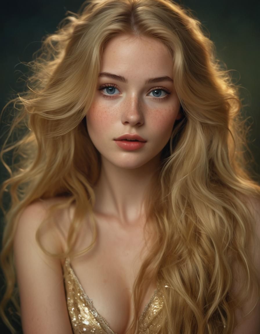 Blonde Princess in Ethereal Paradise