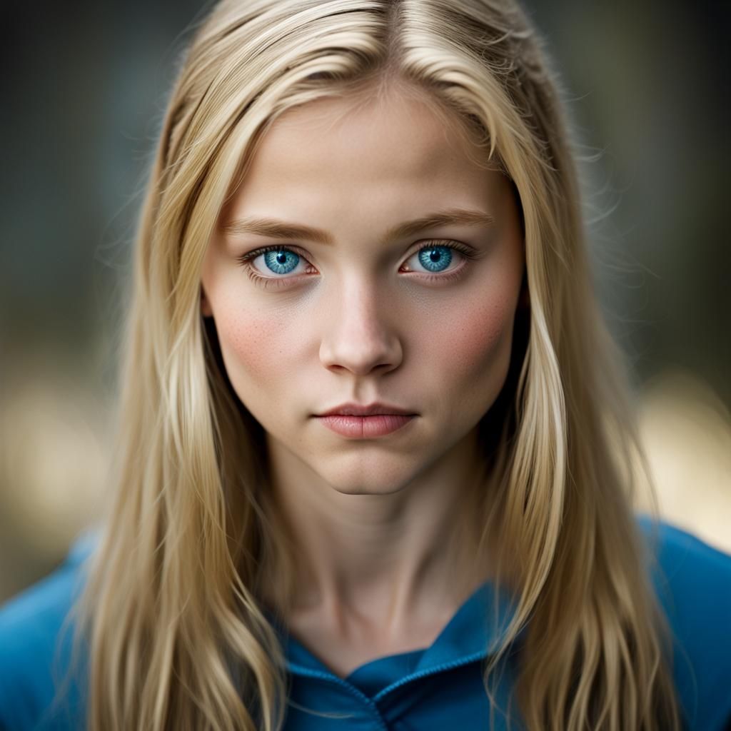 A Young Hunger Games Tribute's Nervous Portrait