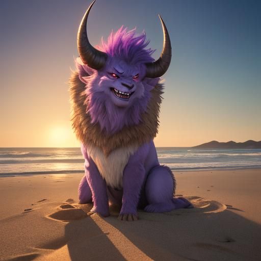 Cyclops on the Beach in Gossamer Textures