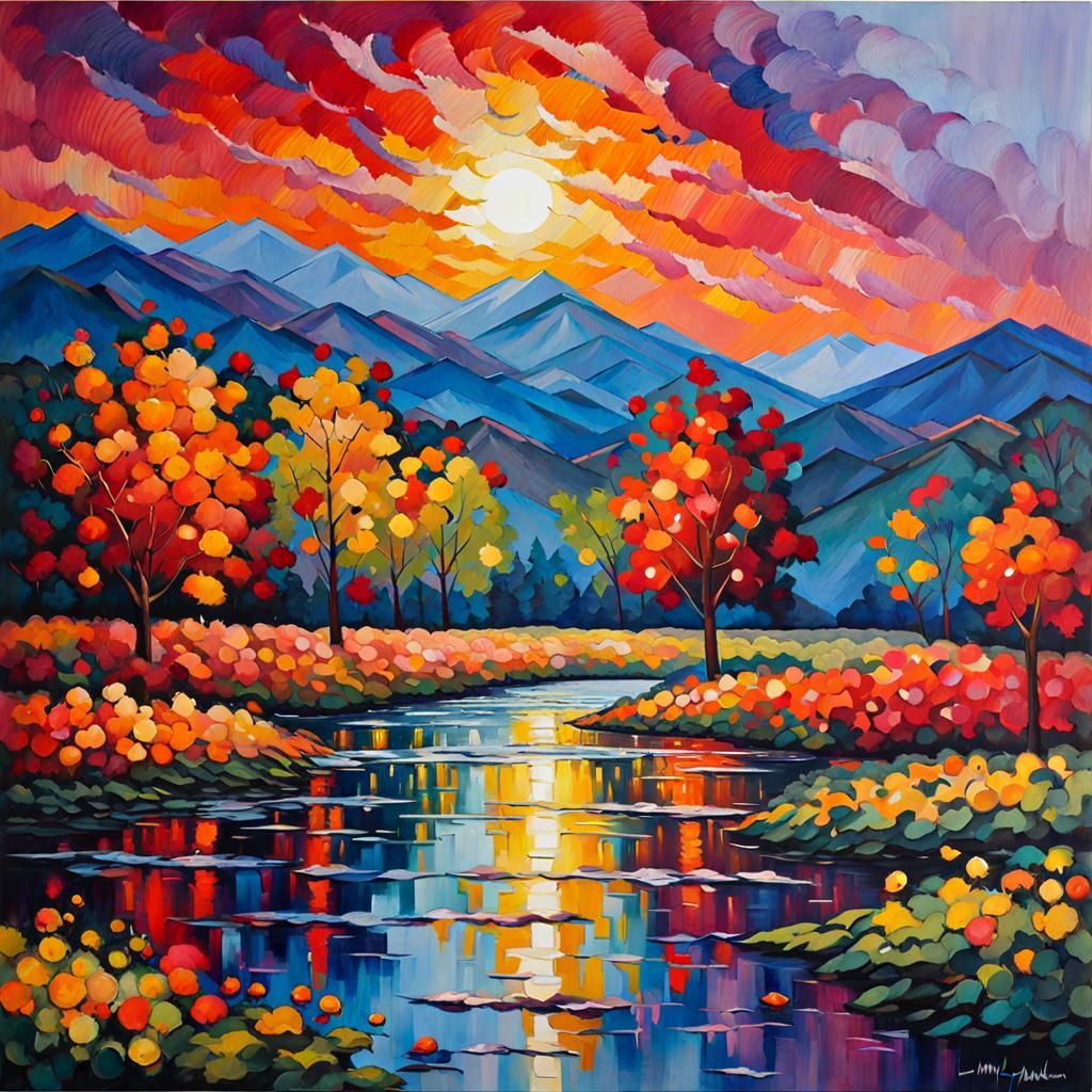 Vibrant City Scene with Whimsical Creatures