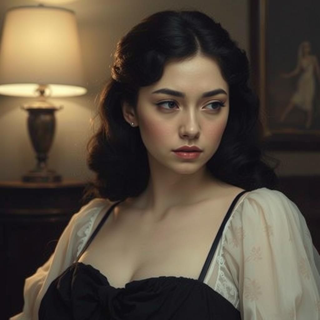 Stunning Film Noir Portrait in Soft Golden Light