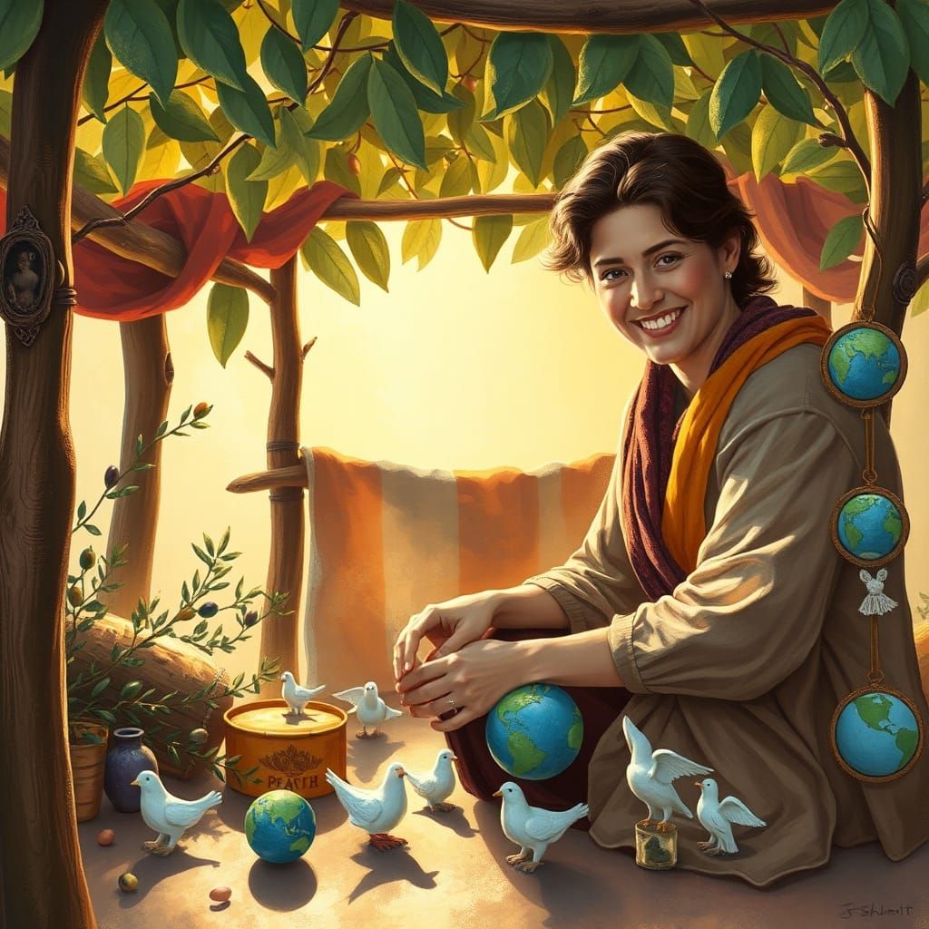 Woman Builds Peaceful Sukka With Natural Decor