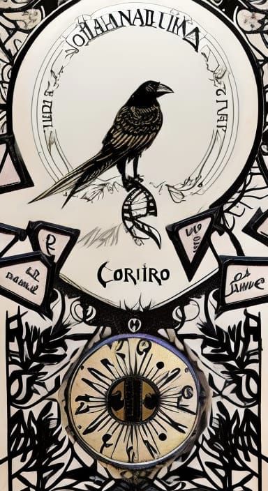 Mystical Corvid Tarot Card