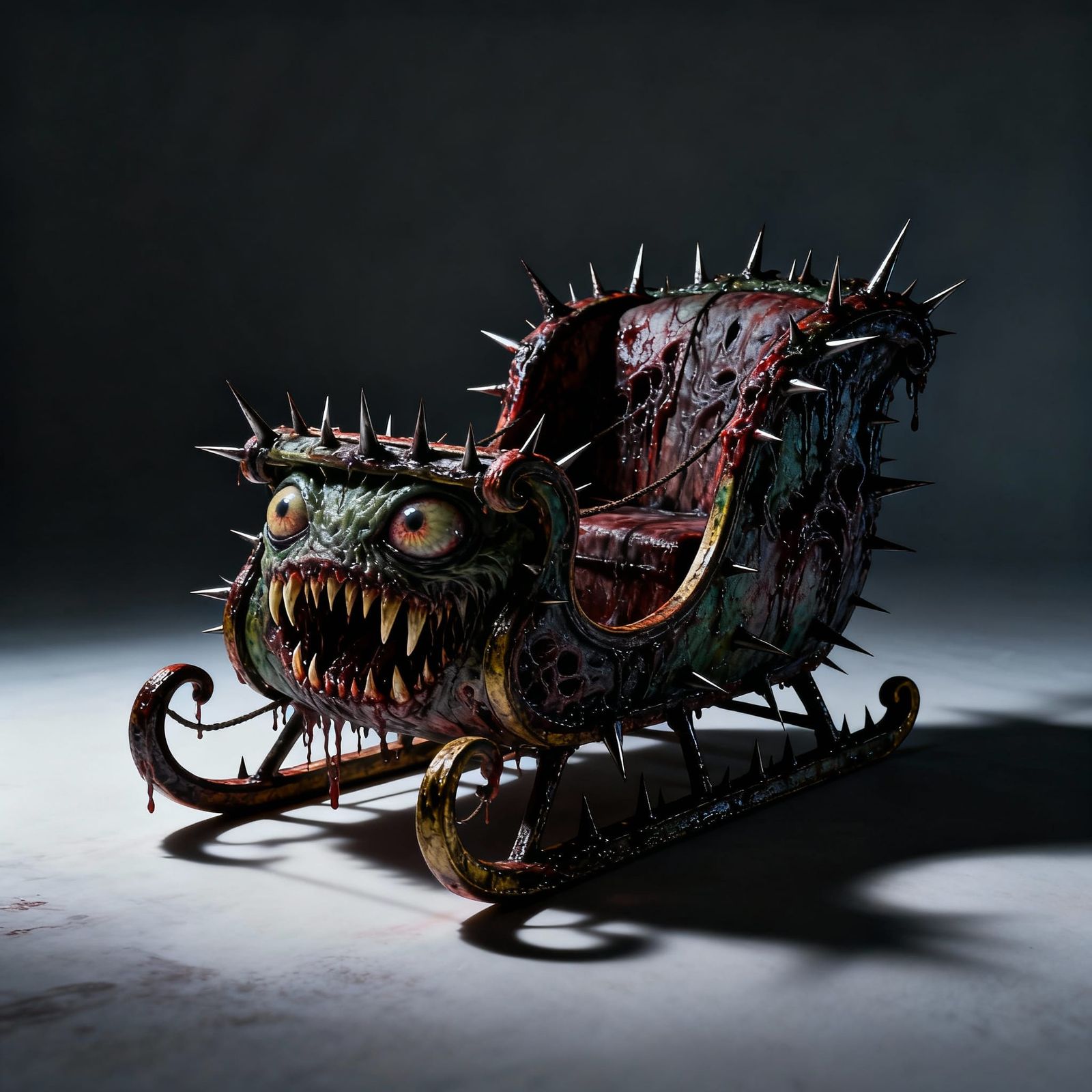 Christmas monster sleigh