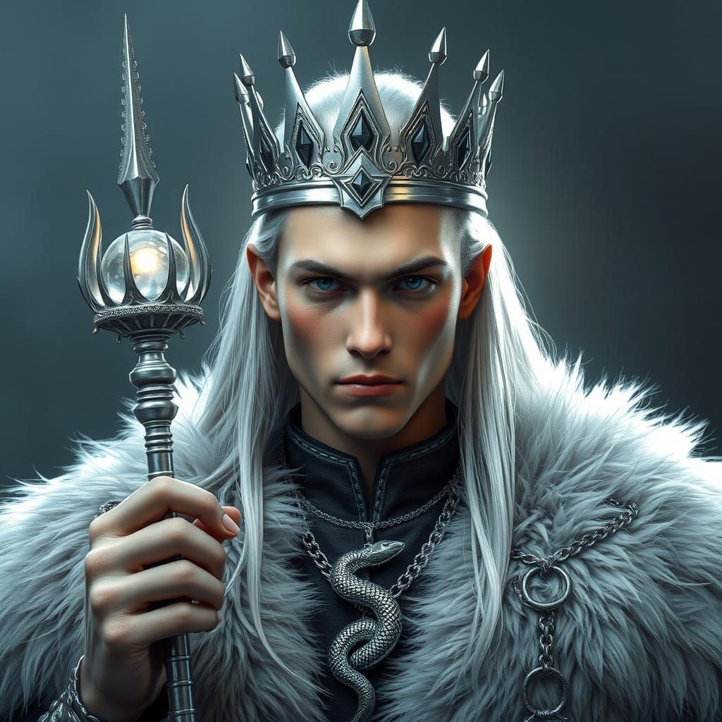 Regal Silver King in Majestic Silver Armor