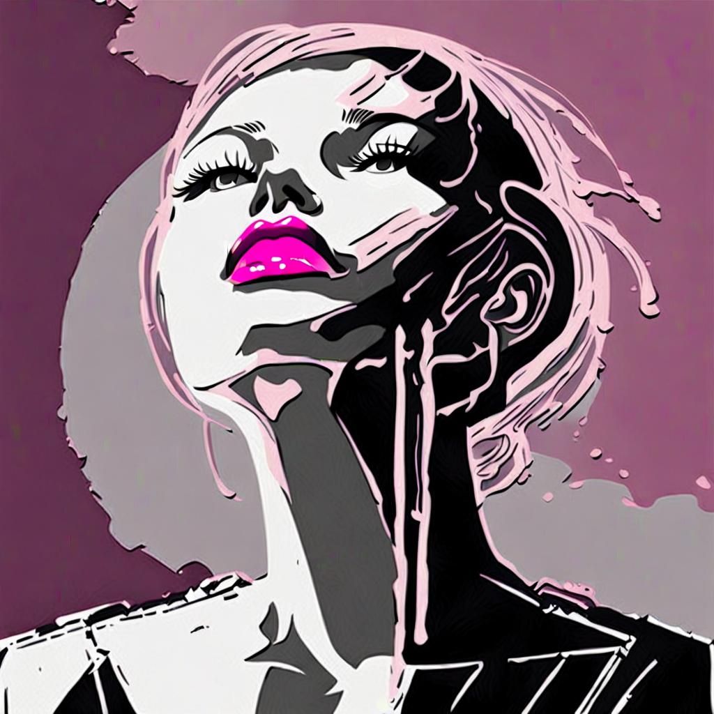 Melancholic Mistress Looks Up at the Night Sky
