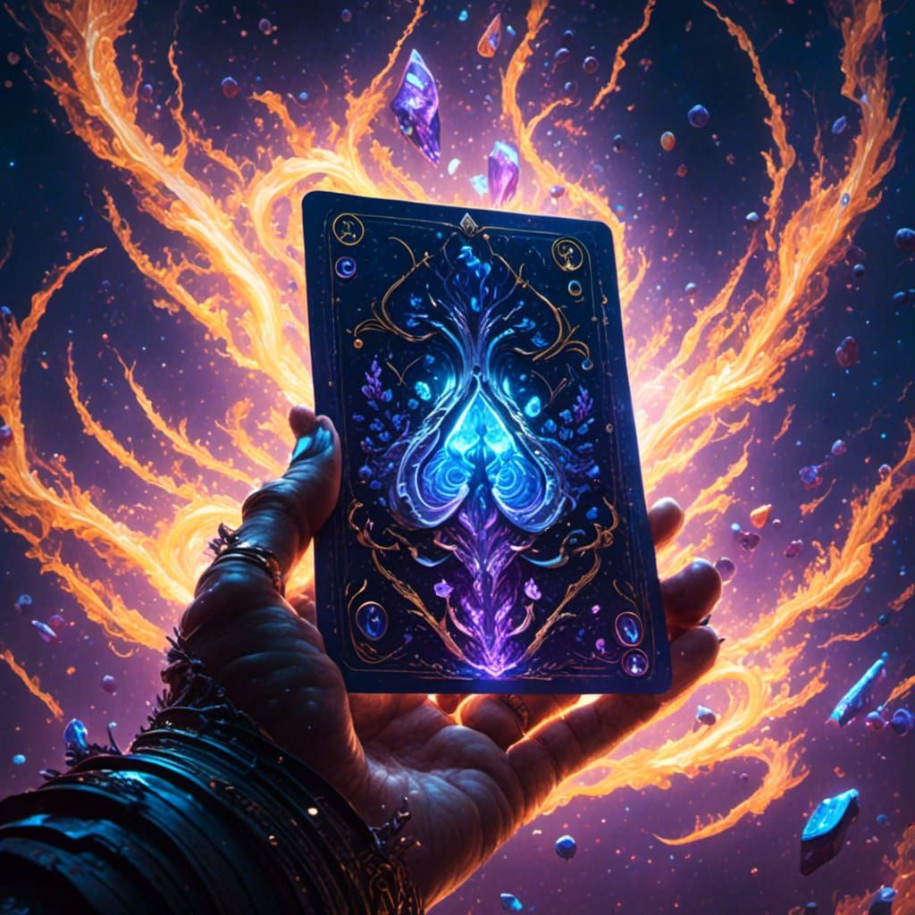 X-Men's Gambit Throws Bioluminescent Cards in Hyperreal Art