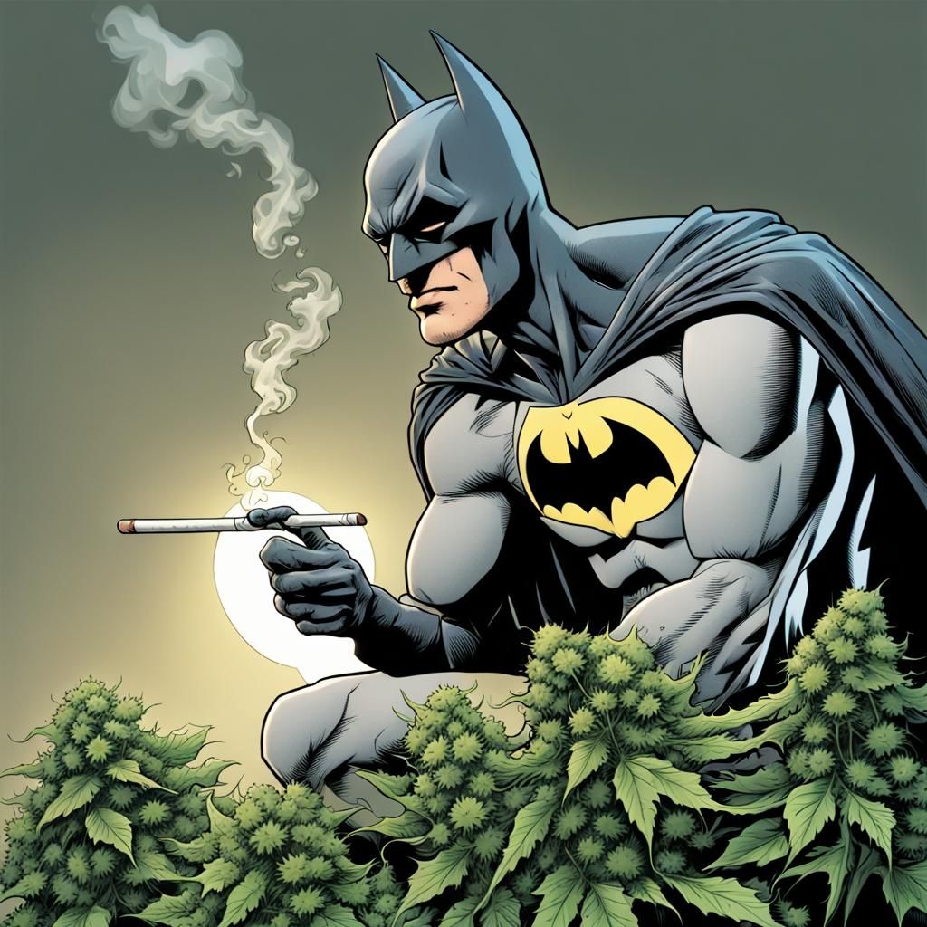 Dark Knight's Sinister Moment: A Realistic Comic Art Illustr...