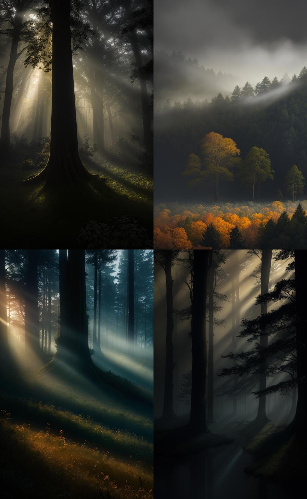 Magical Sunrise Forest in Hyperrealistic Splendor