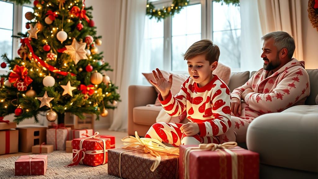 Joyful Christmas Morning with Family